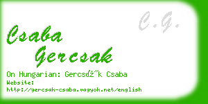 csaba gercsak business card